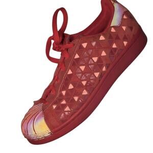 🌙 HTF Adidas Originals Superstar Xeno Classic Sneakers Red Prism Rare